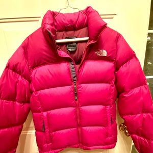 North Face Medium Womens Hot Pink Puffer Jacket